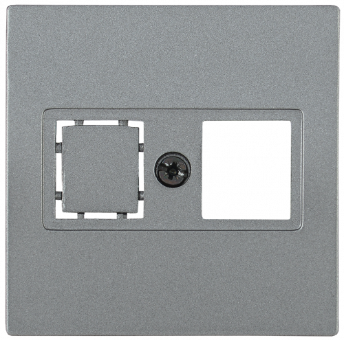 IEK НK45-1-БА Накладка комп. RJ45 Cat5e/6 BOLERO антрацит