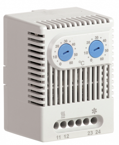IEK Термостат двухканальный от 0 до +60°C  NO+NO