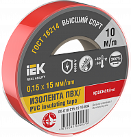 IEK Изолента 0,15х15мм красная 10м