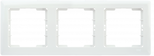 IEK РГ-3-ББ Рамка 3 мест. гориз. BOLERO белый