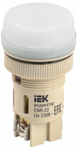 IEK Лампа ENR-22 сигнальная d22мм белый неон/240В цилиндр