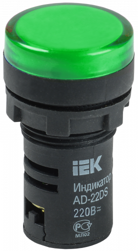 IEK Лампа AD22DS(LED)матрица d22мм зеленый 230В