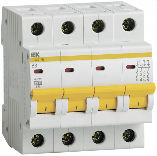 IEK Авт. выкл.ВА47-29 4Р 3А 4,5кА х-ка В