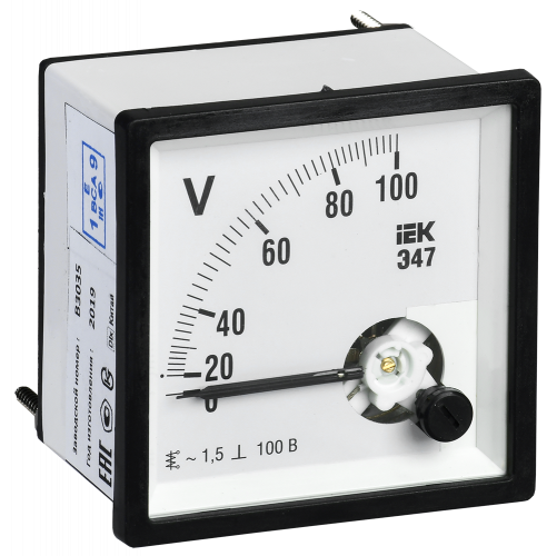 IEK Вольтметр Э47 100В кл. точн. 1,5 96х96мм