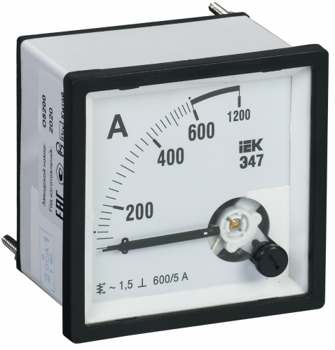 IEK Амперметр Э47 600/5А кл. точн. 1,5 96х96мм