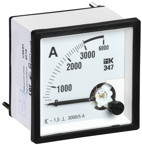 IEK Амперметр Э47 3000/5А кл. точн. 1,5 96х96мм