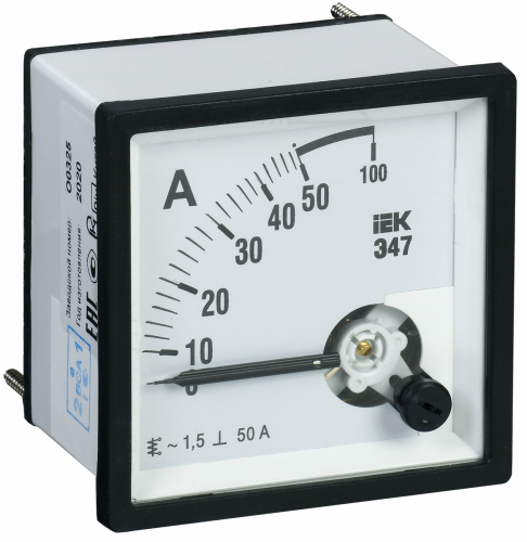 IEK Амперметр Э47 50А кл. точн. 1,5 96х96мм