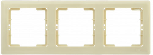 IEK РГ-3-БК Рамка 3 мест. гориз. BOLERO кремовый