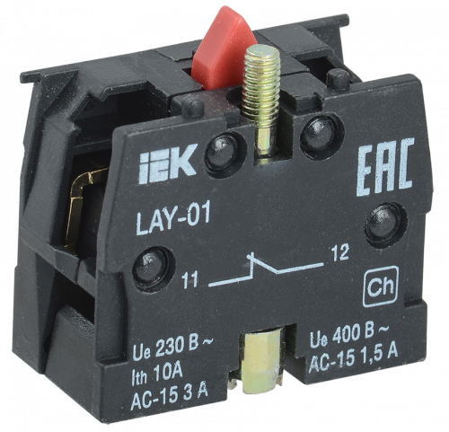 IEK Контактный блок 1р для серии LAY5
